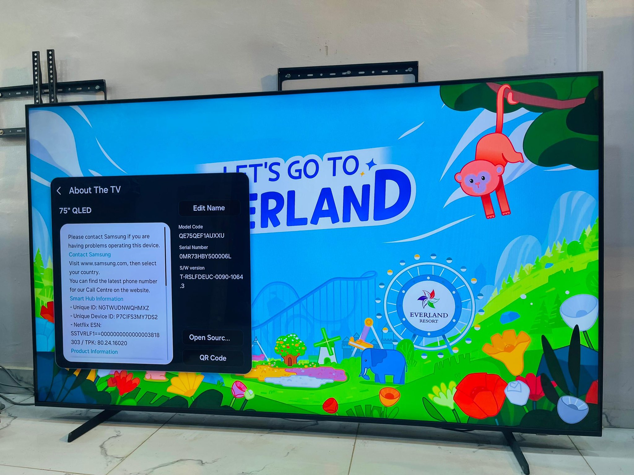 75 inch Samsung smart tv